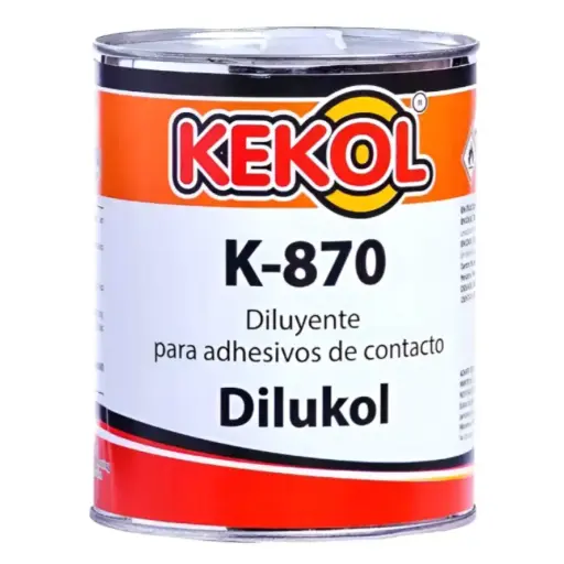 [K-870-1LT-DILUYENTE] Diluyente Adhesivos De Contacto Kekol K-870 1l Restauracion 