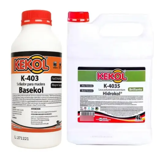 Combo 1l Kekol Sellador K-403 4l Laca Premium K-4035 Al Agua