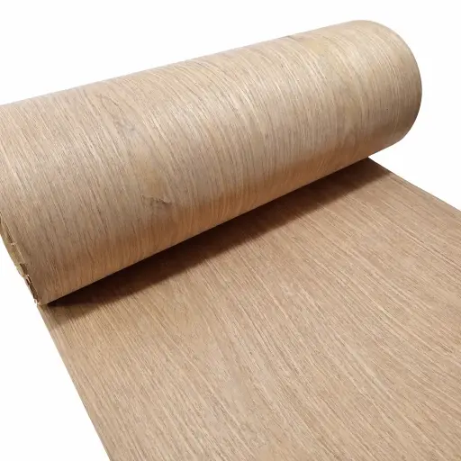 [CHA-NOGALCARAFLOR-22X280] Chapa de Madera Nogal Caramel Floreado Reconstituida 21x270cm